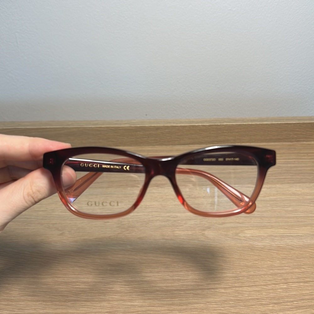 Gucci ombre gradient brown maroon mauve glasses vcb15a8hah